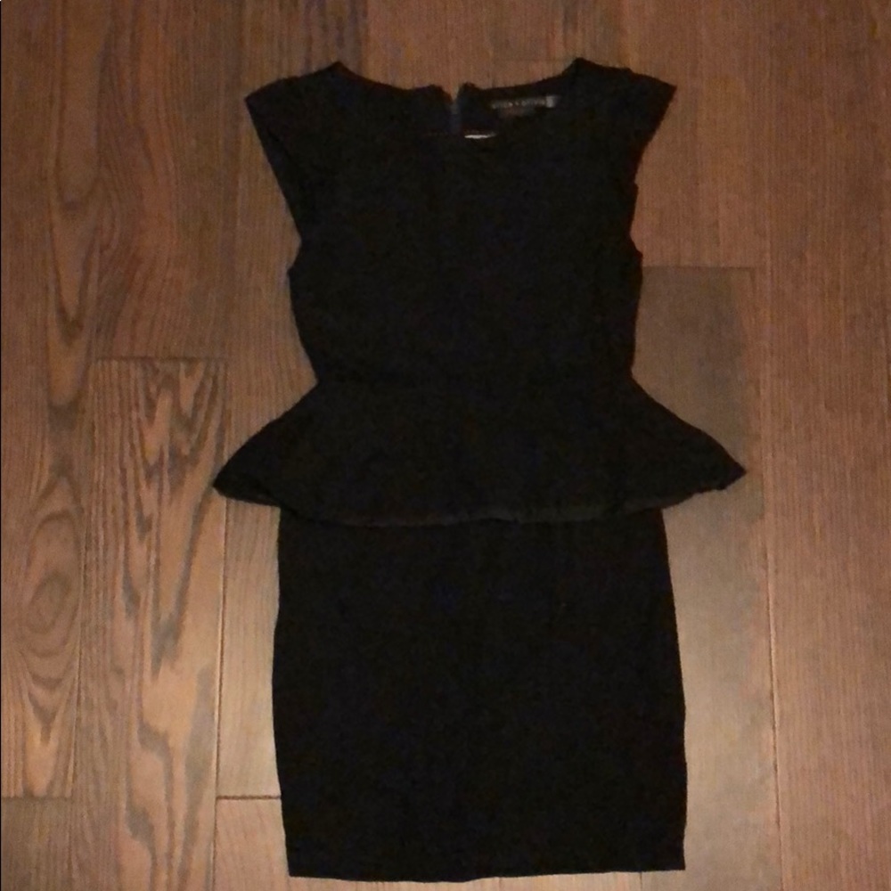 Alice & Olivia Employed black peplum dress